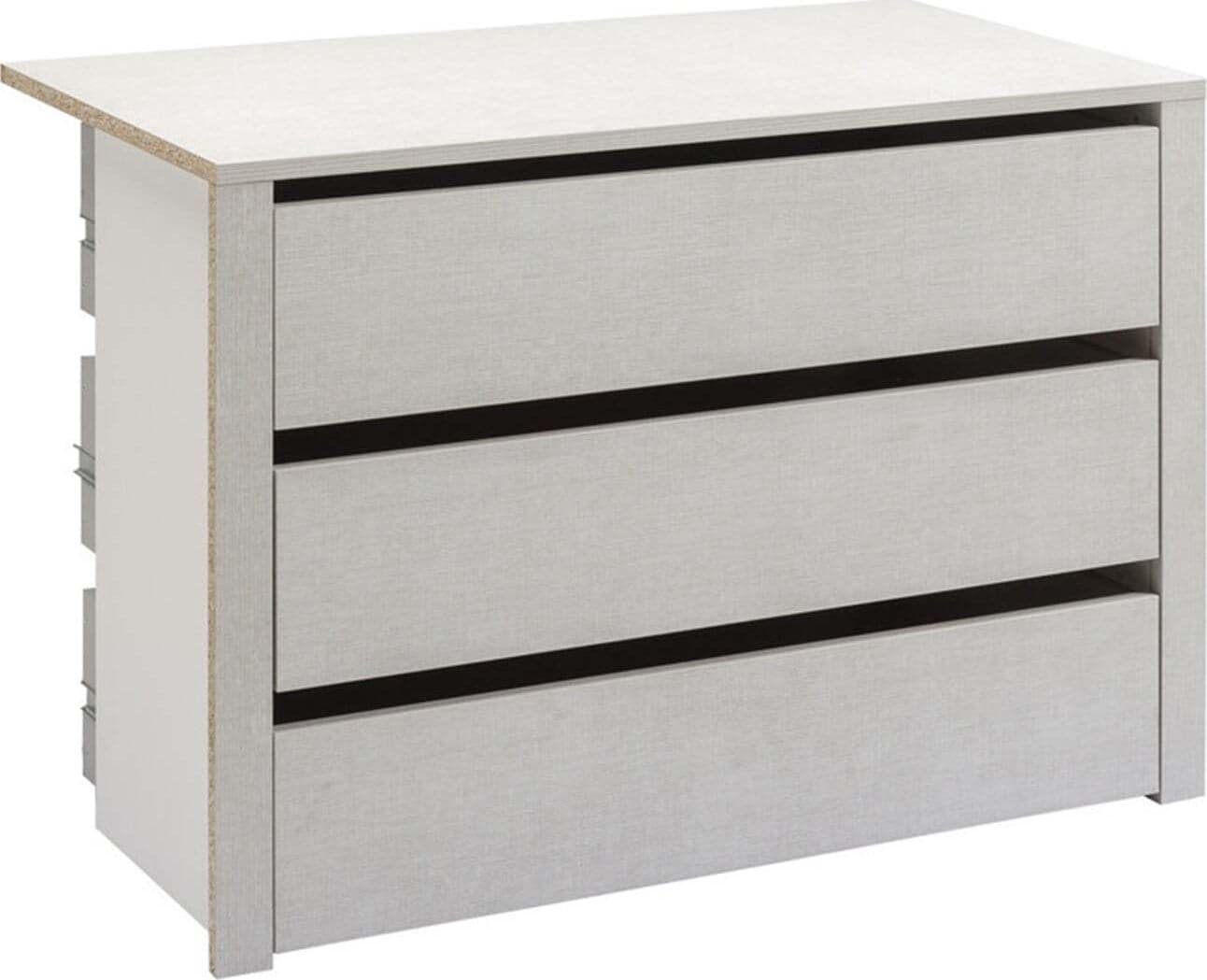 Cassettiera interna per armadio con 3 cassetti grigio effetto tessuto 99 x h 69 cm Casa e cucina/Organizzazione interni/Contenitori ceste e cestini/Scatole e bauli/Bauli Decor Space - Altamura, Commerciovirtuoso.it