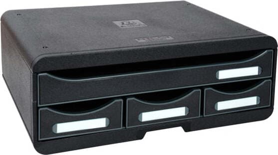Cassettiera Toolbox - 27x35 5x13 5 cm - 4 cassetti - nero - Exacompta Casa e cucina/Arredamento/Studio/Mobiletti e credenze/Cassetti Eurocartuccia - Pavullo, Commerciovirtuoso.it