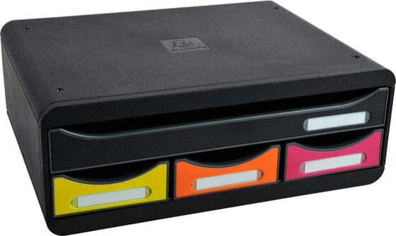 Cassettiera Toolbox - 27x35 5x13 5 cm - 4 cassetti - nero-arlecchino - Exacompta Casa e cucina/Arredamento/Studio/Mobiletti e credenze/Cassetti Eurocartuccia - Pavullo, Commerciovirtuoso.it