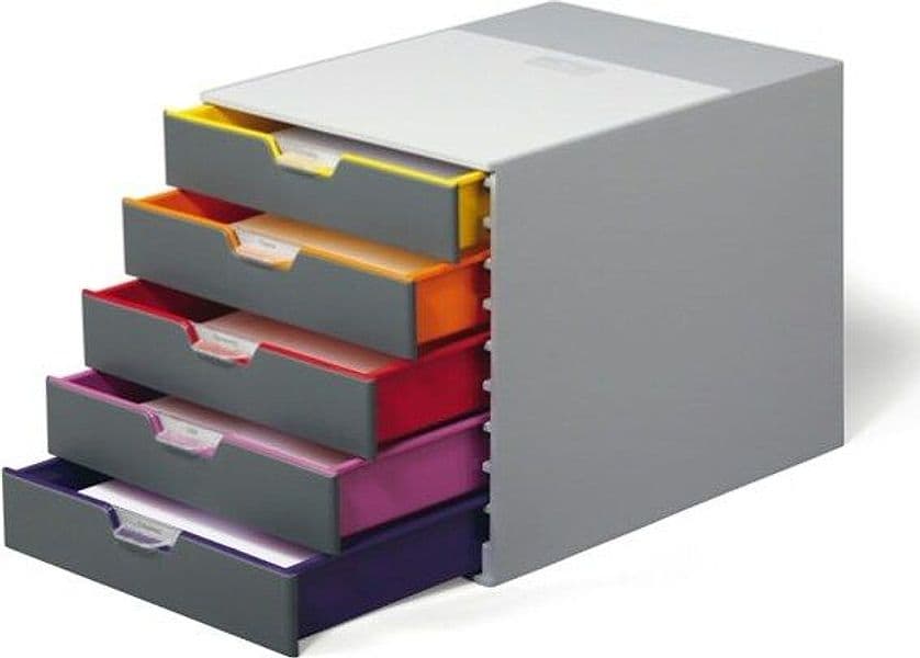 Cassettiera Varicolor - 28x35 6x29 2 cm - 5 cassetti - Durable Casa e cucina/Arredamento/Studio/Mobiletti e credenze/Cassetti Eurocartuccia - Pavullo, Commerciovirtuoso.it