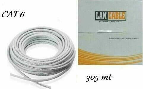 CAT 6 Matassa 305mt Cavo di Rete LAN UTP Ethernet Bobina Internet CCTV ADSL