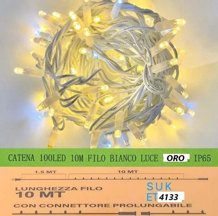 Catena-luminosa-100-led-luci-di-Natale-10mt-prolungabile-da-esterno-luce-ORO-flash-BIANCO-ip65---ET4133