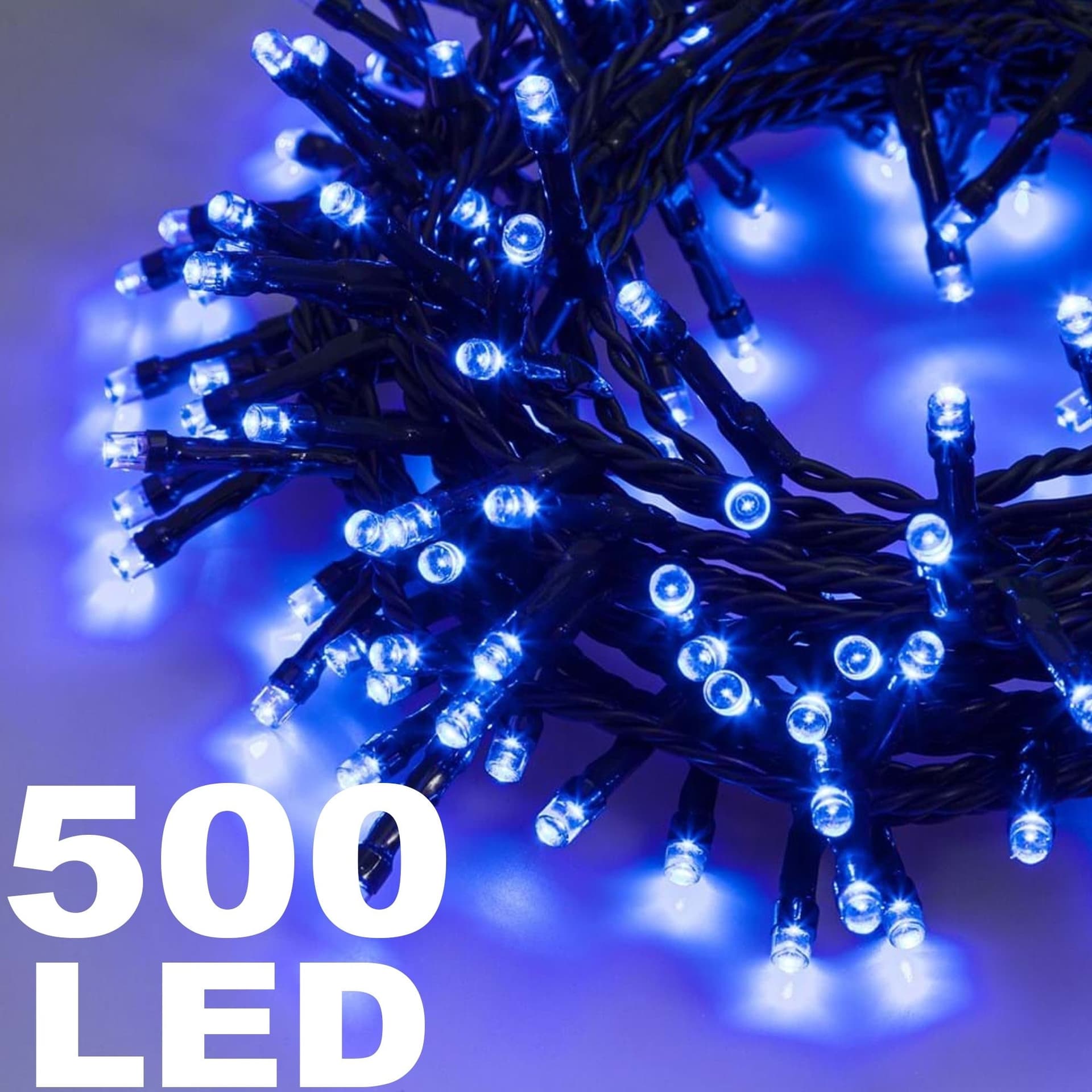Catena-Luminosa-500-Luci-Led-Lucciole-Colore-Blu-Con-Controller-Uso-Interno