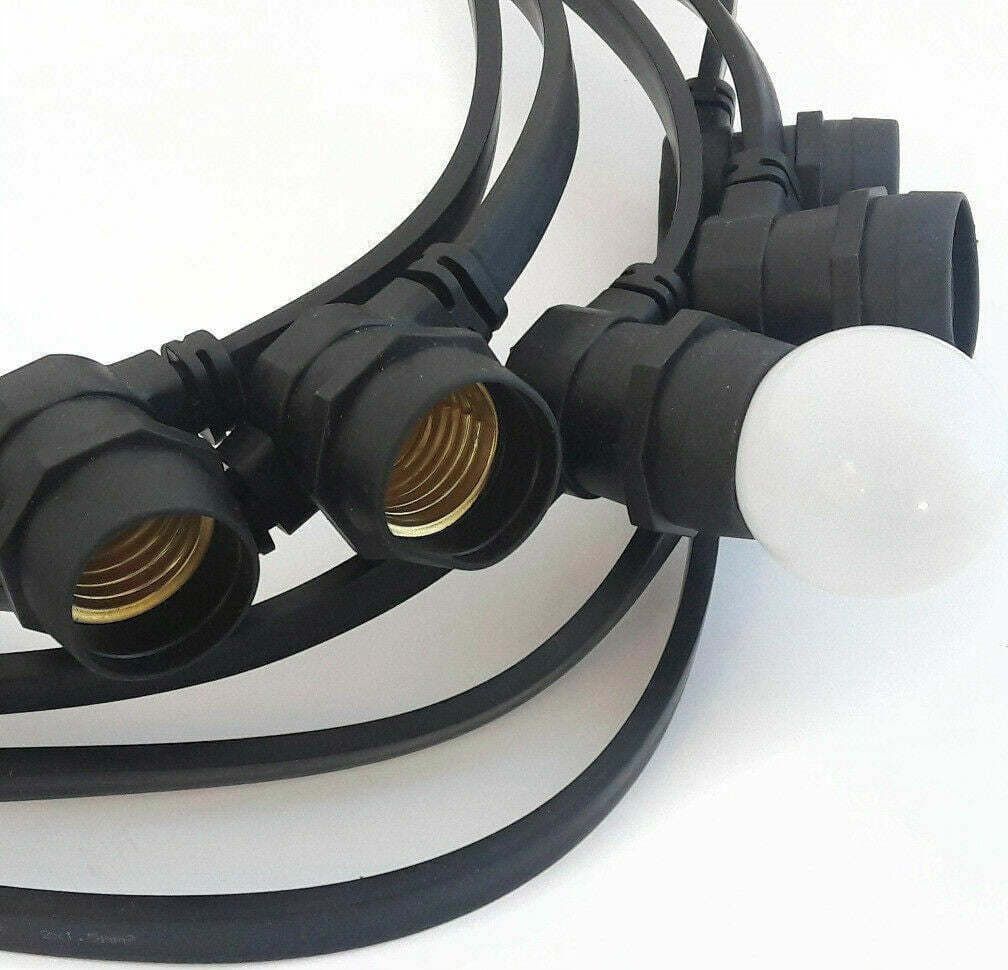 CATENA stagna gomma Nera STRINGA 5 metri 20 attacchi e27 luce LED IMPERMEABILE IP67 Illuminazione/Illuminazione per esterni/Catene luminose Zencoccostore - Formia, Commerciovirtuoso.it