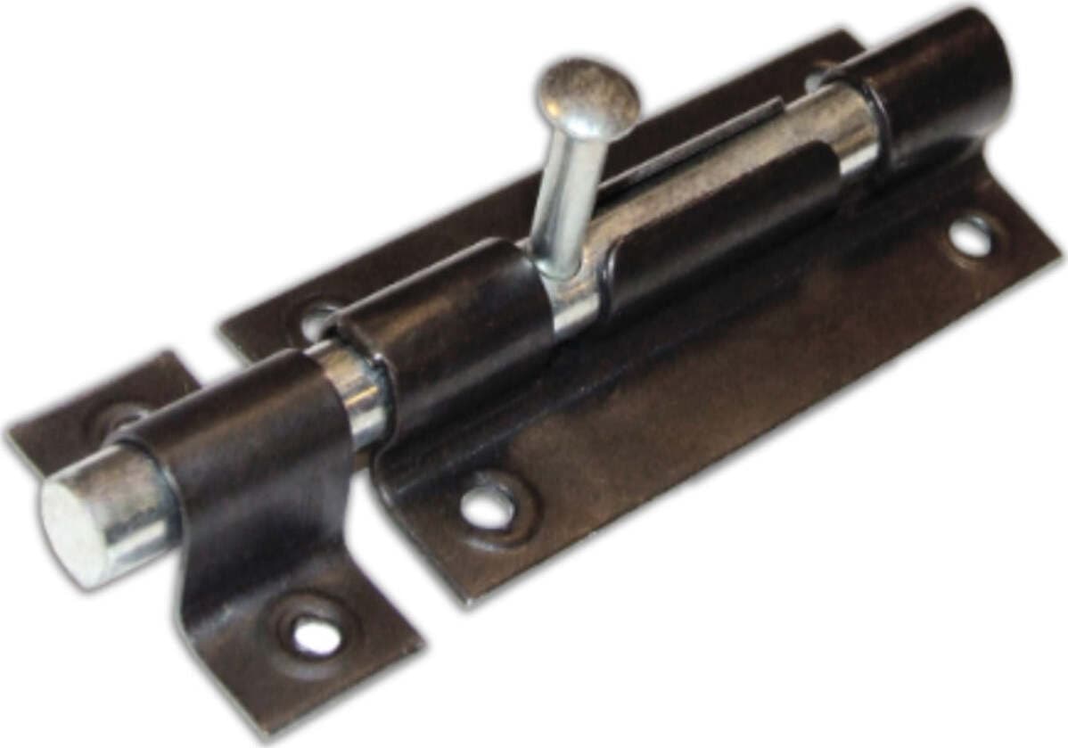 CATENACCIO-A-CANNONE-PER-MOBILI-120MM---CON-CONTROPIASTRA---ACCIAIO-ZINCATO-VERNICIATO-NERO