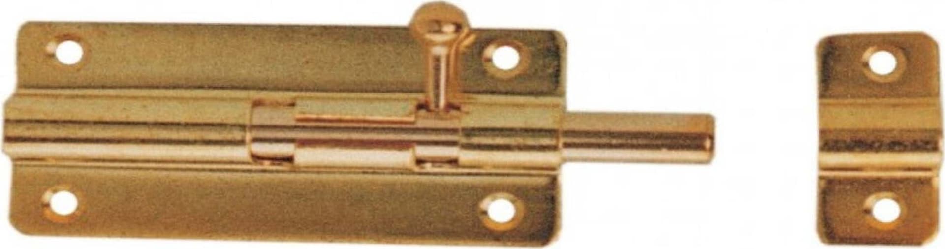 CATENACCIO-SAGOMATO-PER-MOBILI-CON-CONTROPIASTRA-80MM---IN-OTTONE-LUCIDO