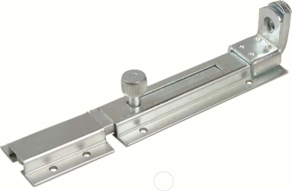 CATENACCIO-TRASVERSALE-PER-PORTE/CANCELLI-CON-PORTALUCCHETTO-E-PIASTRA-180MM---IN-ACCIAIO-ZINCATO