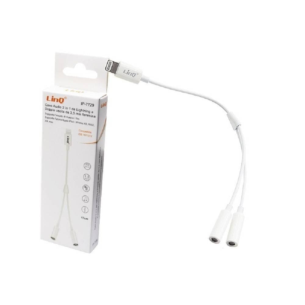 Cavo Adattatore Audio Da Lightning A Doppia Uscita Aux Jack 3,5mm Femmina Ip-7729 Elettronica/Home Audio e Hi-Fi/Accessori/Cavi/Cavi ottici Trade Shop italia - Napoli, Commerciovirtuoso.it