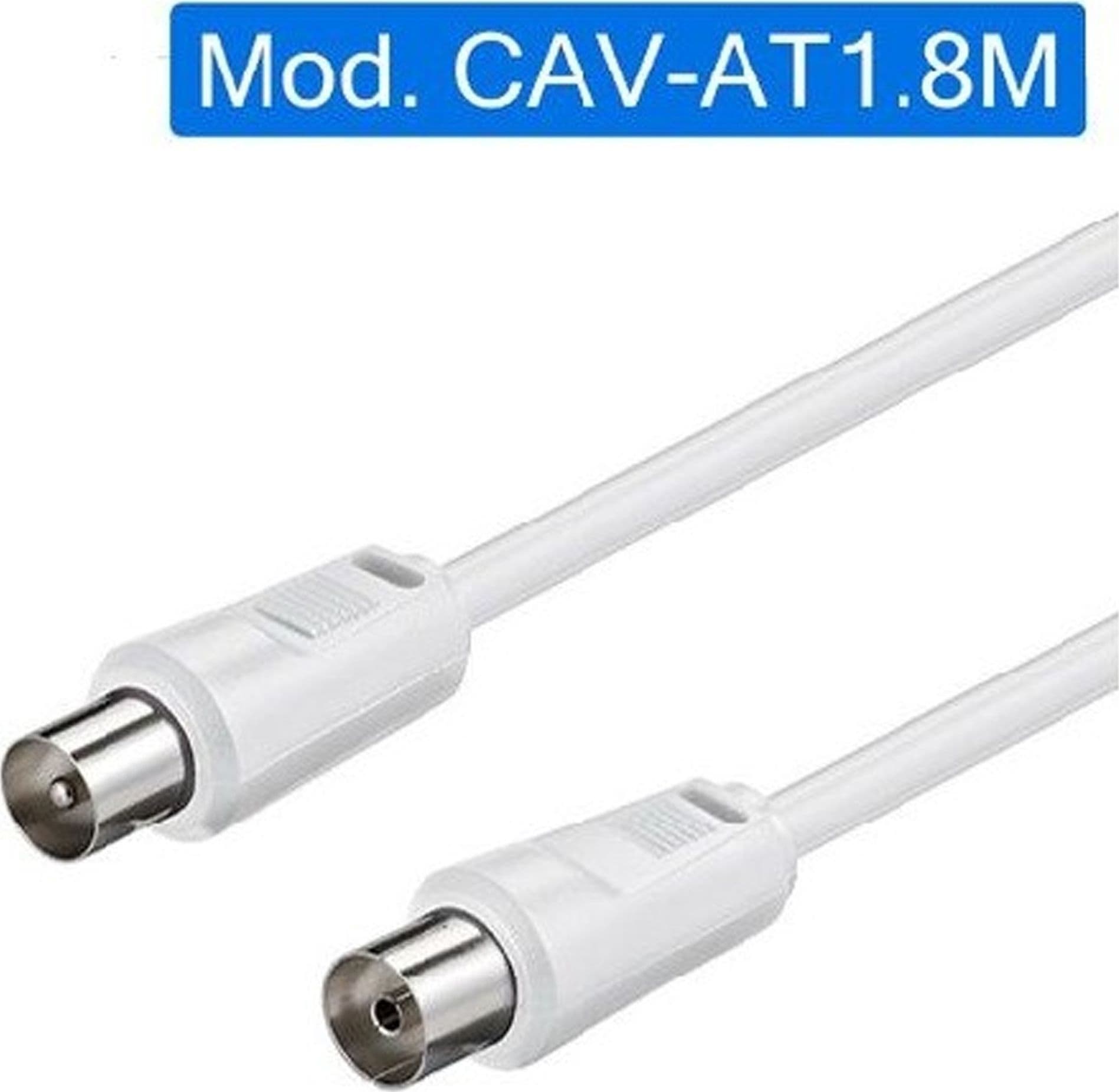 CAVO ANTENNA MASCHIO-FEMMINA 1.8MT SMART TV - TV HD INTERNET PROLUNGA CAV-AT1.8M
