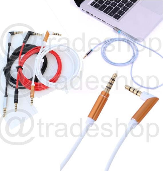 CAVO AUDIO 1m ANGOLO 90 ° GRADI a L JACK 3,5mm Stereo AUX Iphone