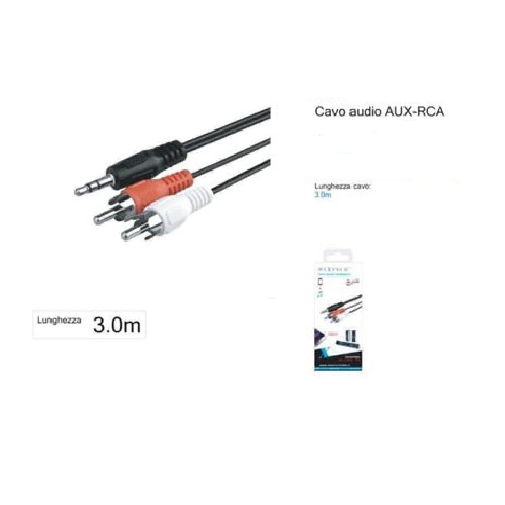Cavo Audio Da Jack 3,5mm Aux A 2rca Maschio Doppio Stereo Prolunga 3mt Aux-r3.0m Elettronica e telefonia > Accessori Audio e Video > Cavi Audio e Video Trade Shop italia - Napoli, Commerciovirtuoso.it