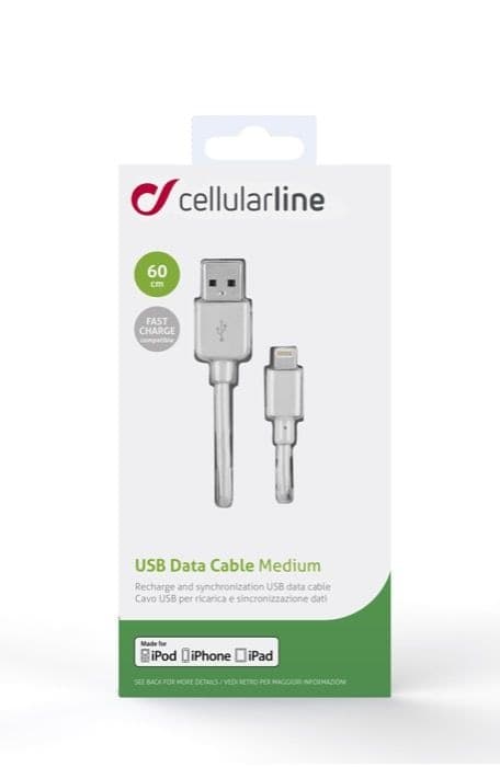 cavo dati 60cm usb / lighting bianco