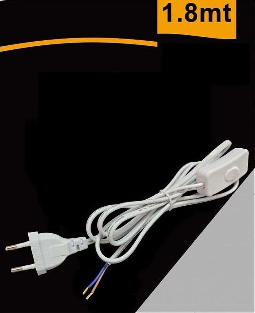 CAVO DI ALIMENTAZIONE 1.8 MT CON INTERRUTTORE SPINA EUROPEA TIPO C BIANCO CA-180 in Fili elettrici Trade Shop italia - Napoli, commercioVirtuoso.it