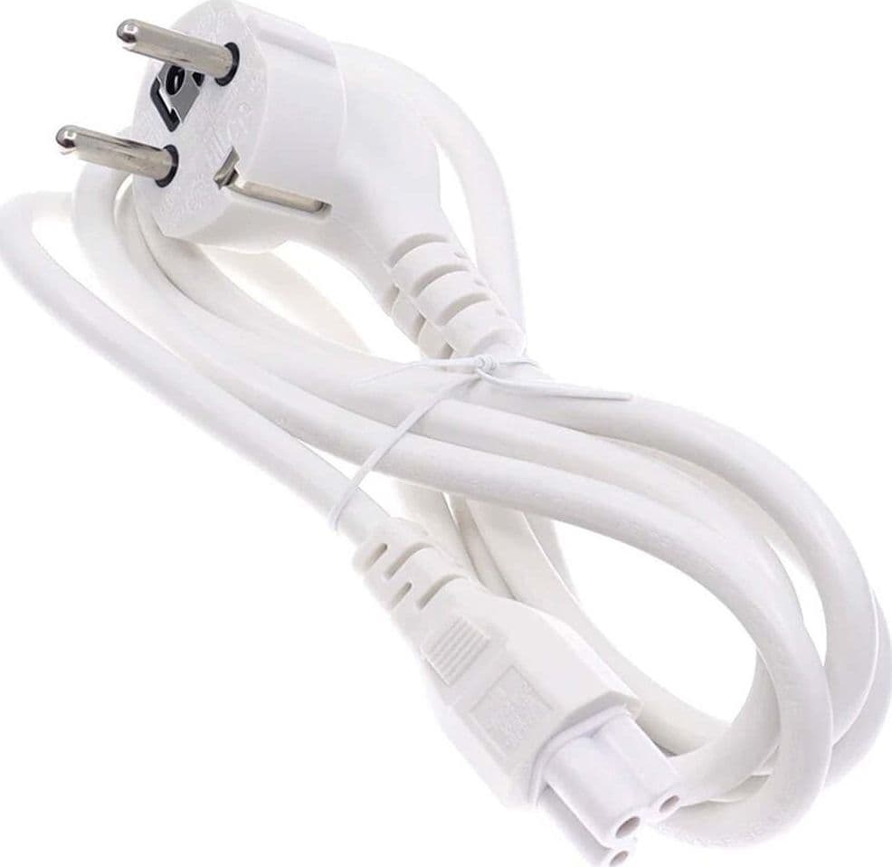 Cavo di Alimentazione Tripolare Schuko IEC C5 1,5 metri per Alimentatori Notebook colore Bianco in Cavi di alimentazione 85cento.it - Potenza, commercioVirtuoso.it