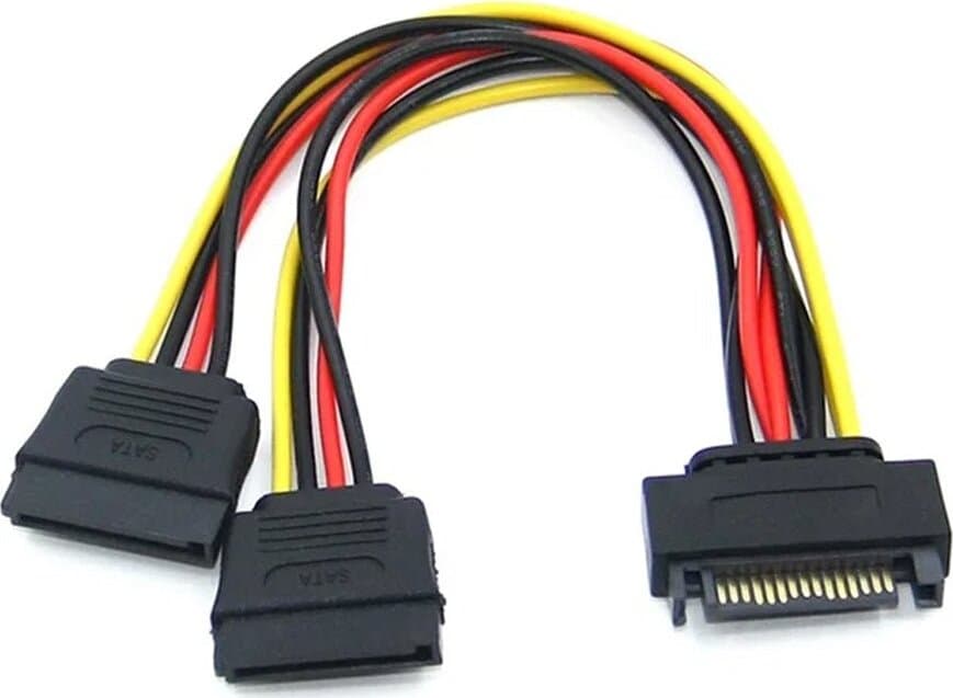 Cavo Sdoppiatore SATA Power Y 15 Pin SATA Maschio a Doppio Cavo di Alimentazione Femmina a 15 Pin 20CM per dischi HDD SSD in 85cento.it - Potenza, commercioVirtuoso.it