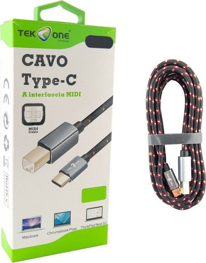 CAVO USB TIPO TYPE C A INTERFACCIA TYPE B MIDI 1.5 METRI ART. TO-US220L