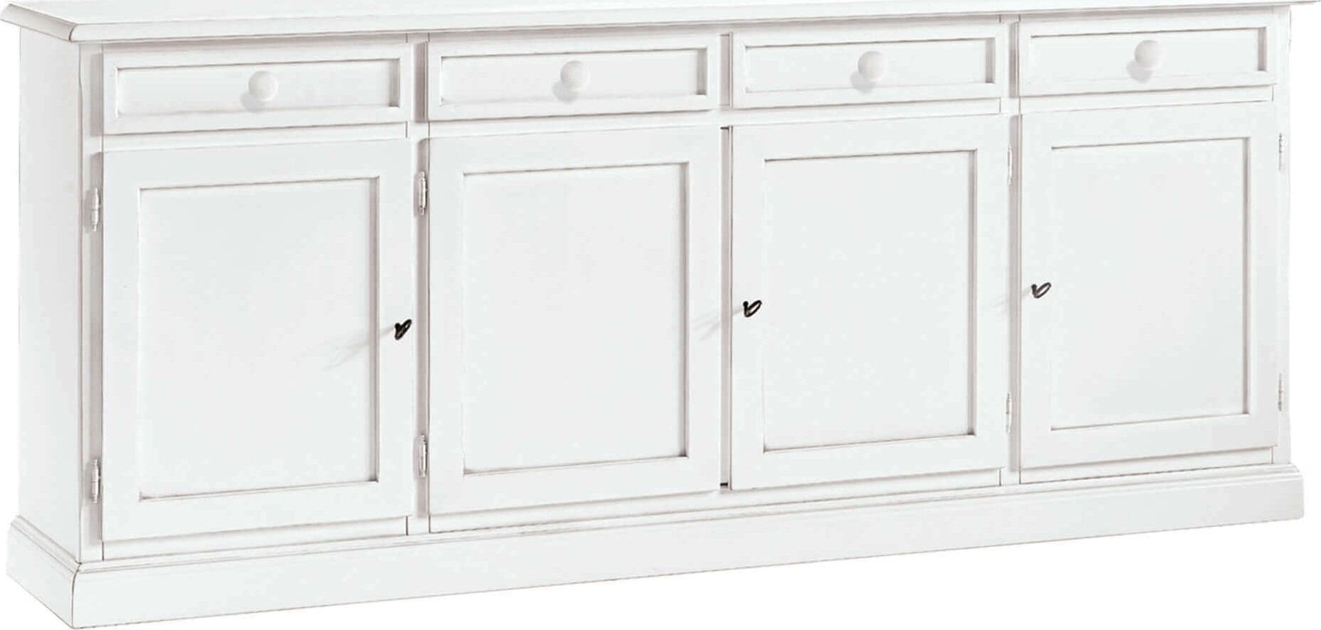 CECILY - credenza in legno 205x42x86 Bianco