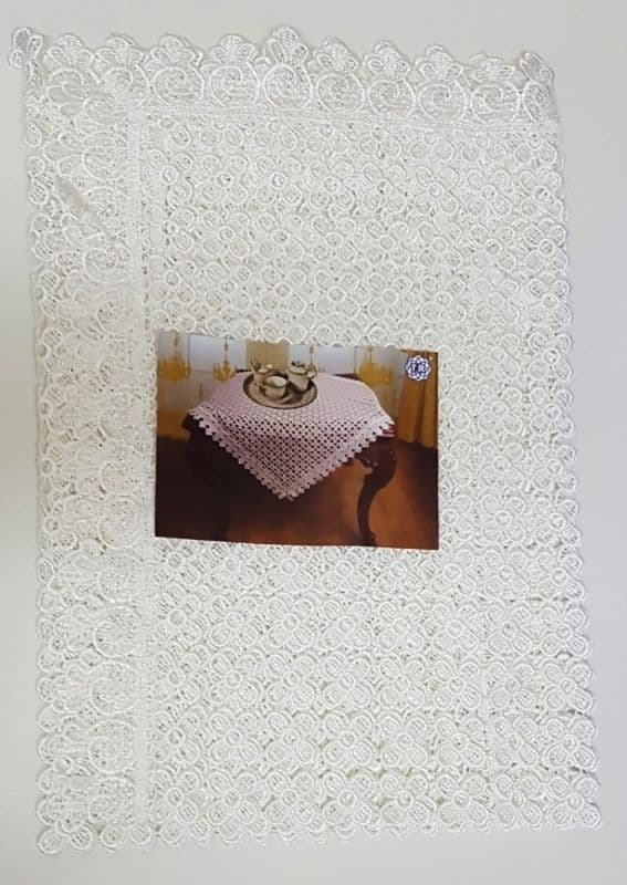 CENTRINO CENTROTAVOLA BIANCO AVORIO QUADRATO MERLETTO CENTRO TAVOLA 80X80CM Trade Shop italia - Napoli, Commerciovirtuoso.it