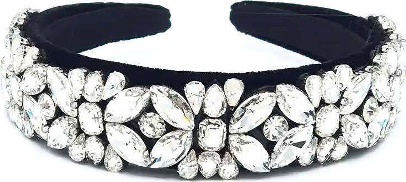 Cerchietto Jewel Da Donna in Tessuto Zamak E Vetro Cerchietto Fashion Nickel Free Gioielli per Capelli Con Strass Argento a Forma Di Fiore Moda/Donna/Accessori/Cerchietti Leclaf - Napoli, Commerciovirtuoso.it