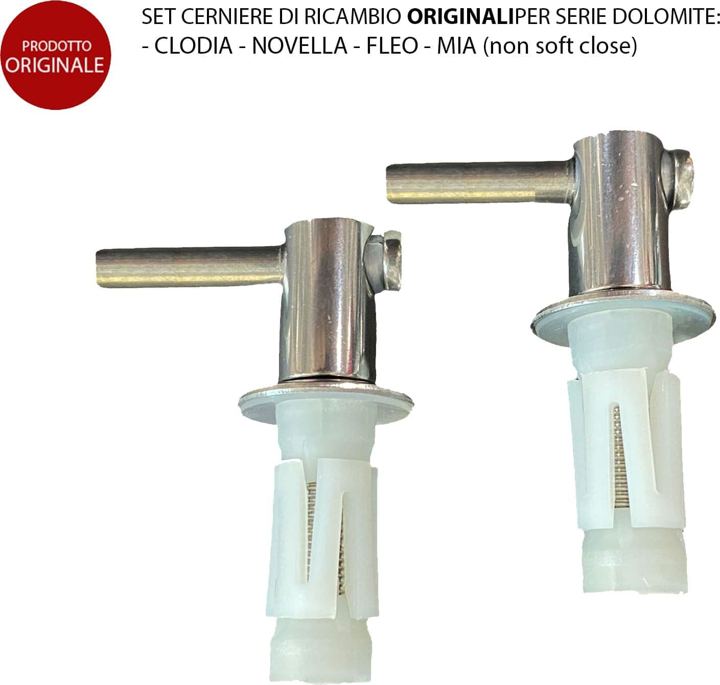 Cerniere-Copriwater-Originali-per-Dolomite-CLODIA-NOVELLA-FLEO-MIA-(non-soft-close)-Espansione-in-Acciaio-Inox-Cromato-Lucido