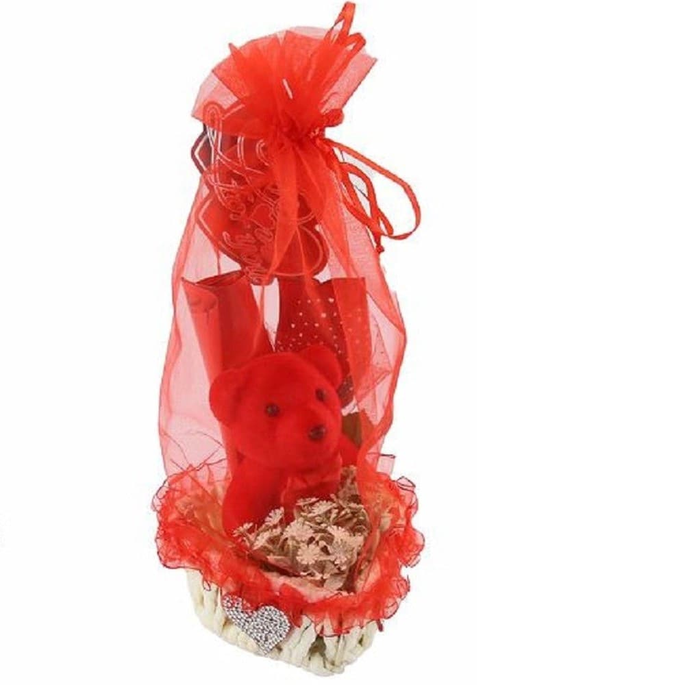Cesta Con Peluche Orsetto Idea Regalo San Valentino Fiori Cuore Confezione 63295 Giochi e giocattoli/Peluche/Animali di peluche Trade Shop italia - Napoli, Commerciovirtuoso.it