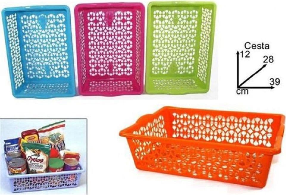 Cesta Rettangolare In Plastica 39x28x12cm Contenitore Recipiente Oggetti Bucato Casa, arredamento e bricolage > Arredamento > Portaoggetti Trade Shop italia - Napoli, Commerciovirtuoso.it