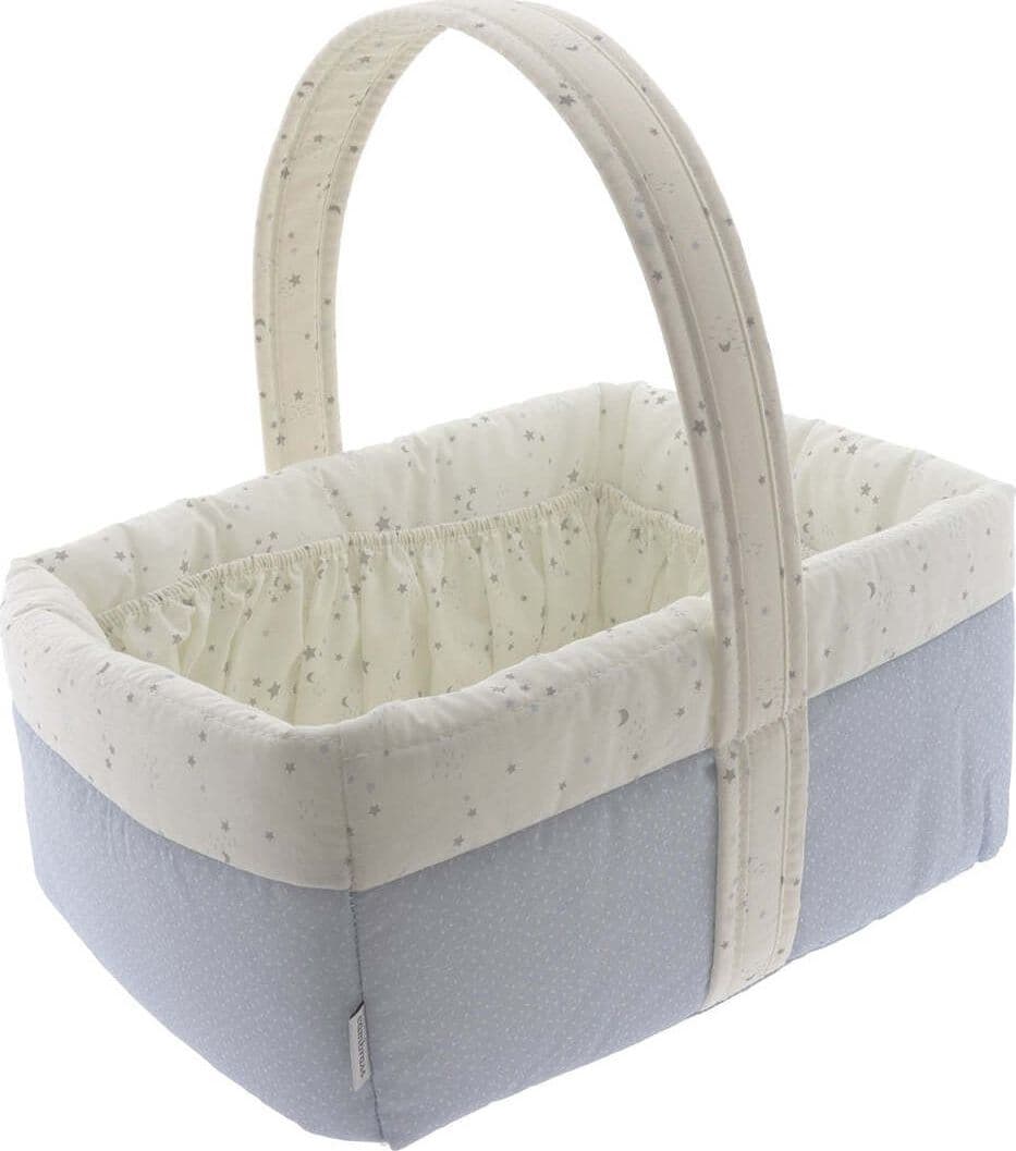 Cestina Imbottita Sky Azzurro Prima infanzia/Cambio del pannolino/Organizzatori e scatole per pannolini/Organizzatori per pannolini La Casa Del Bebè - Napoli, Commerciovirtuoso.it