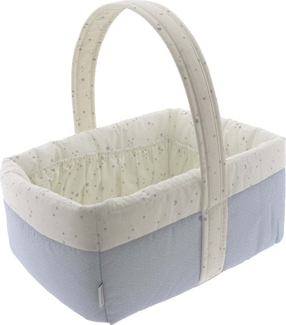 Cestina Imbottita Sky Azzurro Prima infanzia/Cambio del pannolino/Organizzatori e scatole per pannolini/Organizzatori per pannolini La Casa Del Bebè - Napoli, Commerciovirtuoso.it