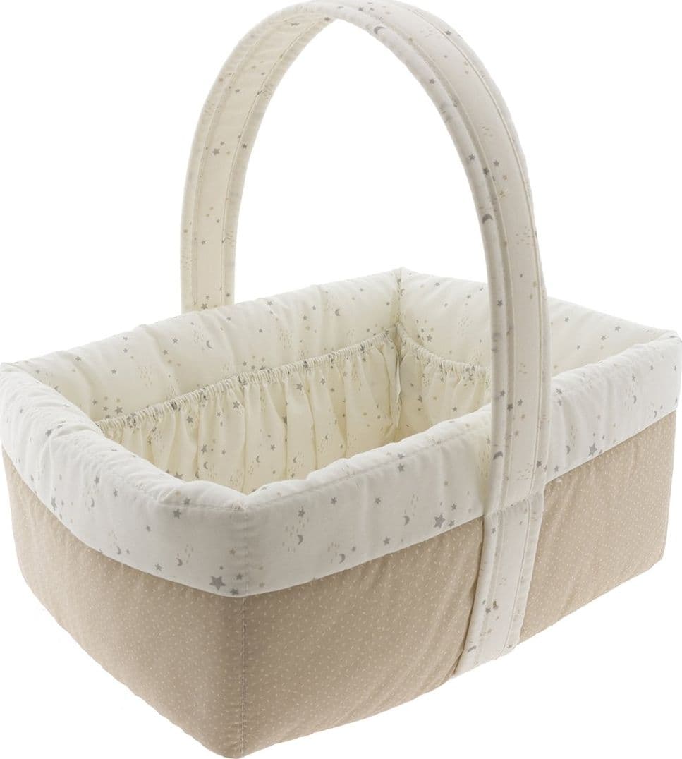 Cestina Imbottita Sky Beige Prima infanzia/Cambio del pannolino/Organizzatori e scatole per pannolini/Organizzatori per pannolini La Casa Del Bebè - Napoli, Commerciovirtuoso.it