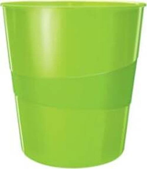 Cestino gettacarte WOW - altezza 32 4 cm - diametro 29 cm -15 lt - verde lime - Leitz Cancelleria e prodotti per ufficio/Archivio ufficio e accessori per scrivania/Accessori da scrivania e archiviazione/Cestini per la carta Eurocartuccia - Pavullo, Commerciovirtuoso.it