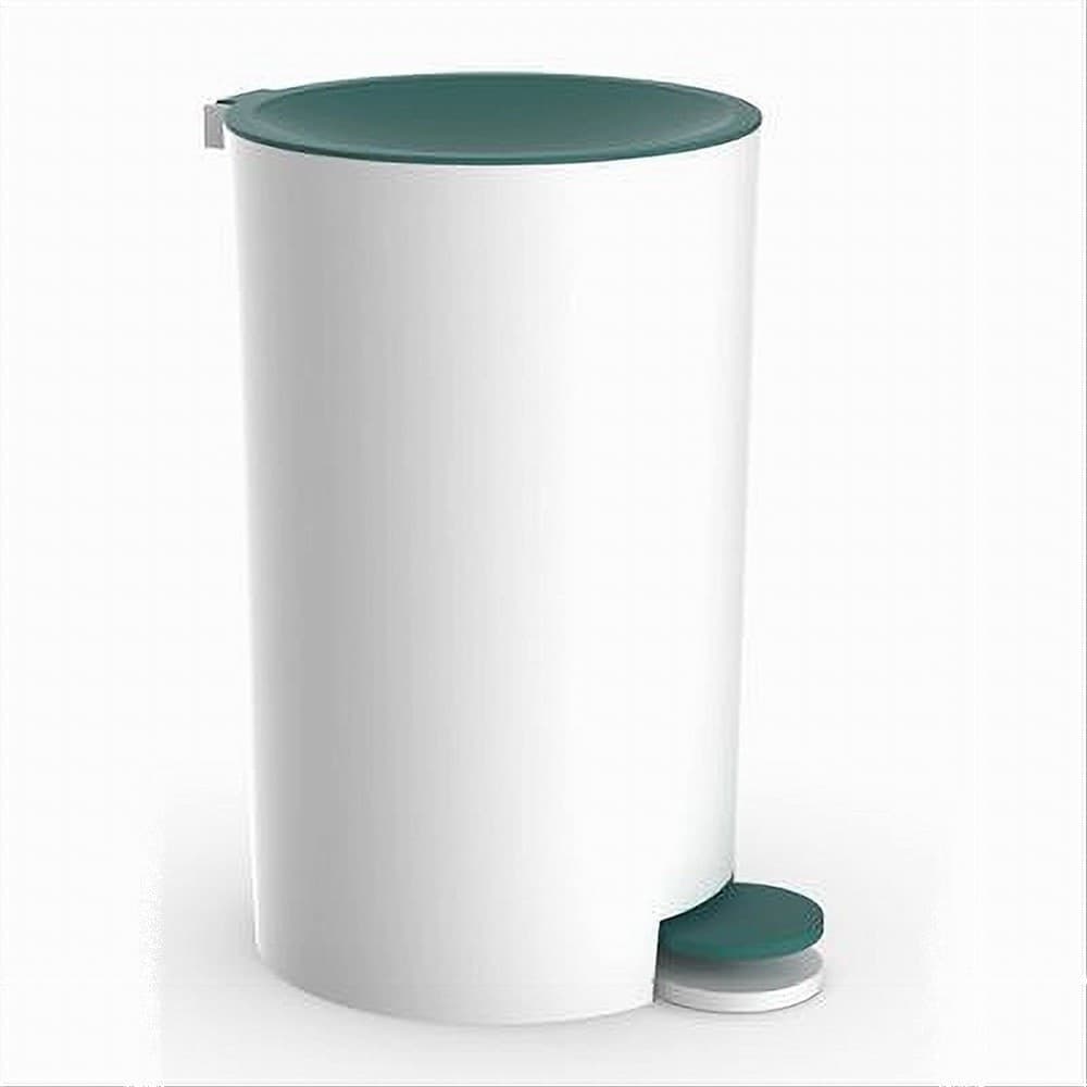 CESTINO PATTUMIERA A PEDALE ARREDO BAGNO BIANCO VERDE PLASTICA ACCESSORIO 69975 in Pattumiere da bagno Trade Shop italia - Napoli, commercioVirtuoso.it