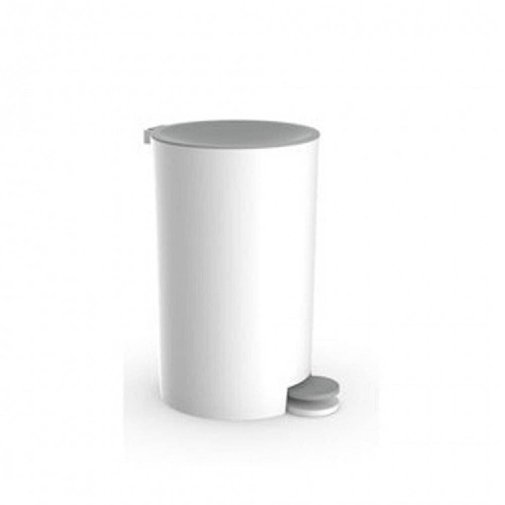Cestino-Pattumiera-Arredo-Da-Bagno-Bianco-Grigio-In-Plastica-16-X-25.5-Cm-69851