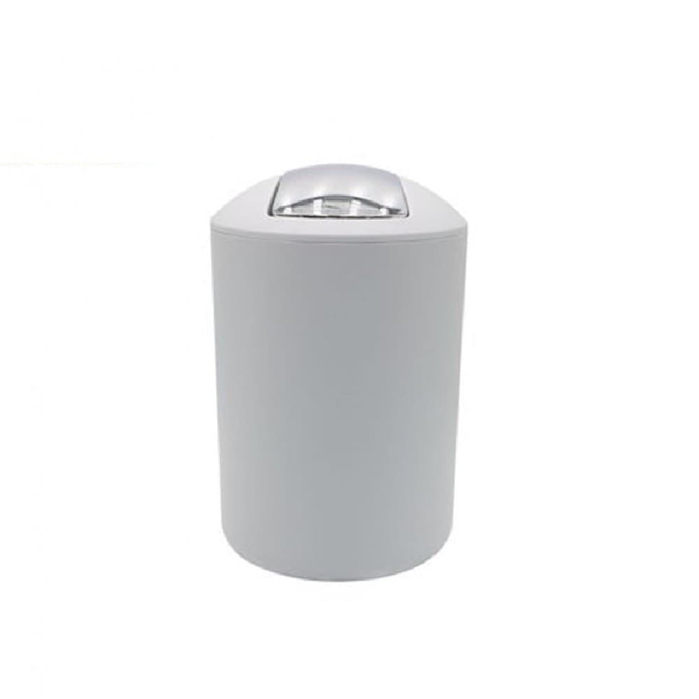 Cestino-Pattumiera-Arredo-Da-Bagno-In-Plastica-Grigio-19.5-X-30.5-Cm-69863