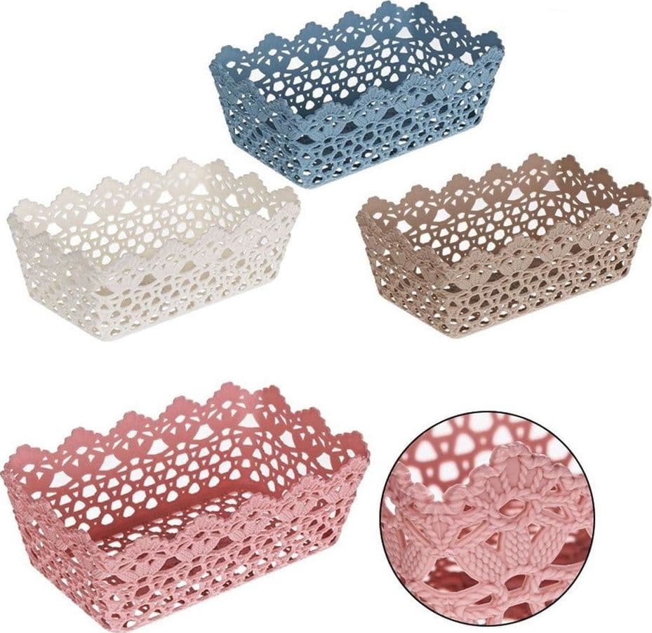 CESTINO PORTA OGGETTI CESTO PLASTICA RETTANGOLARE 24.5X15.2X9.2CM MULTIUSO 79471 in Cestini da scaffale Trade Shop italia - Napoli, commercioVirtuoso.it