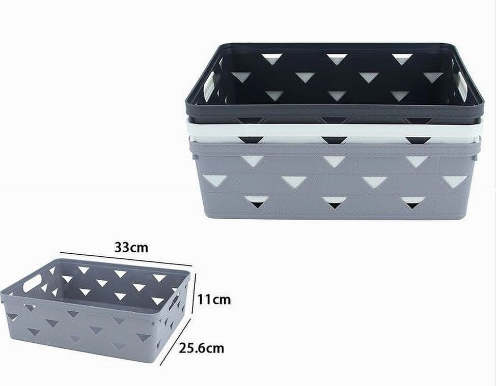 CESTO CESTINO PORTA TUTTO OGGETTI ORGANIZZATORE RETTANGOLARE 33X25.6X11 CM 10716 in Cestini da scaffale Trade Shop italia - Napoli, commercioVirtuoso.it