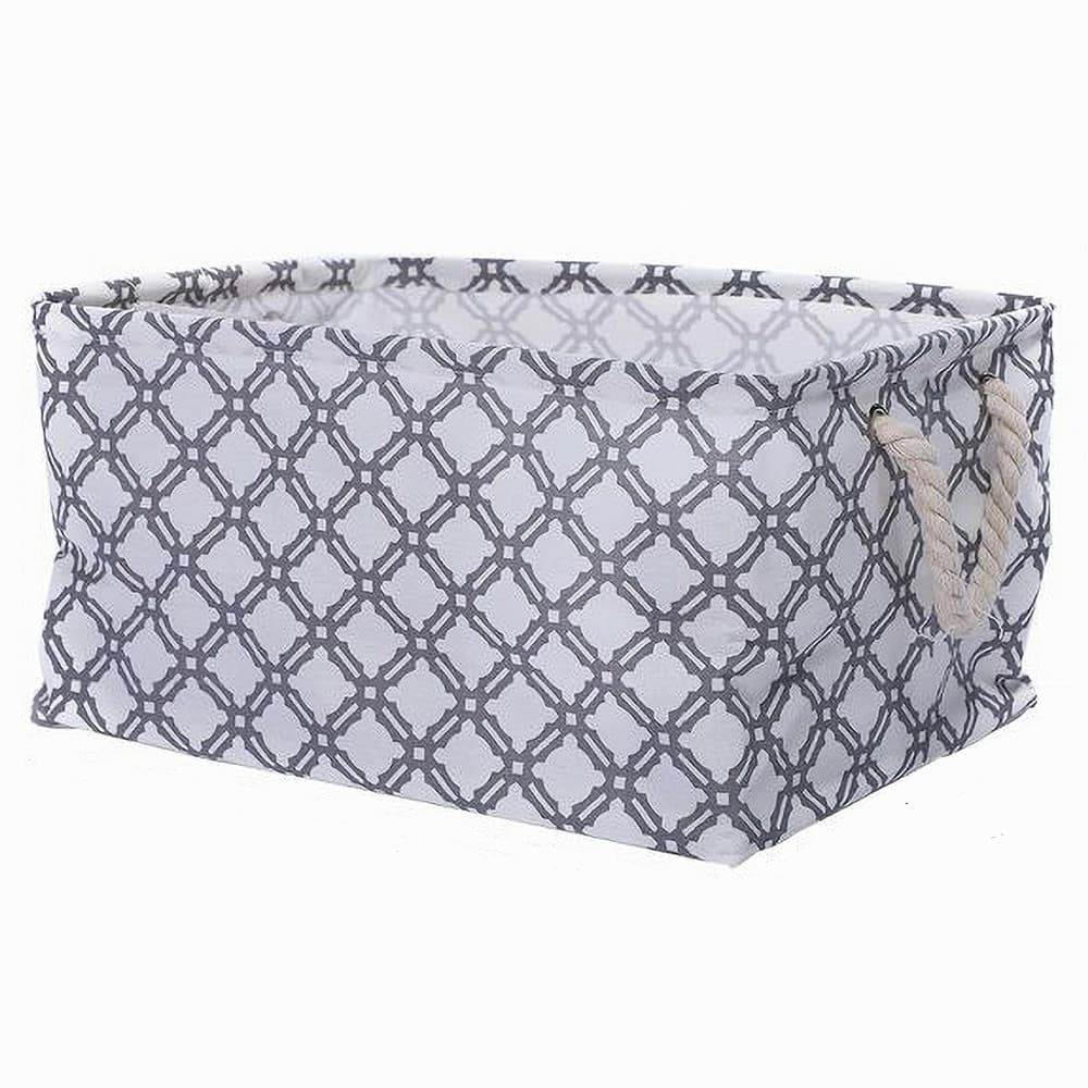 CESTO CONTENITORE PORTA BIANCHERIA BUCATO MANICI TESSUTO GRIGIO 43X32X25CM 79208 in Ceste per la biancheria Trade Shop italia - Napoli, commercioVirtuoso.it