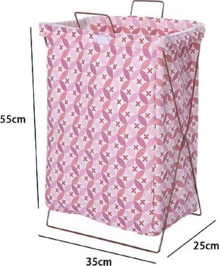 Cesto-Contenitore-Porta-Biancheria-Pieghevole-Panni-Sporchi-Bagno-79213-Rosa