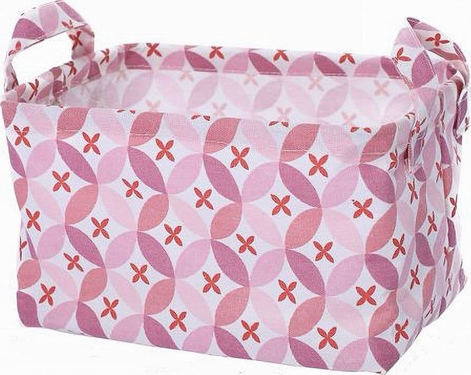 CESTO CONTENITORE PORTABIANCHERIA BUCATO CON MANICI TESSUTO ROSA 20X15X16CM 79201 in Ceste per la biancheria Trade Shop italia - Napoli, commercioVirtuoso.it