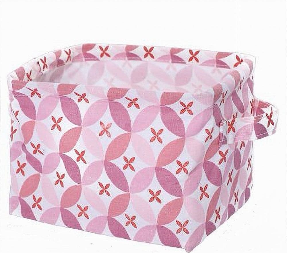 CESTO CONTENITORE PORTABIANCHERIA BUCATO CON MANICI TESSUTO ROSA 26X20X16CM 79203 in Secchi per la biancheria Trade Shop italia - Napoli, commercioVirtuoso.it