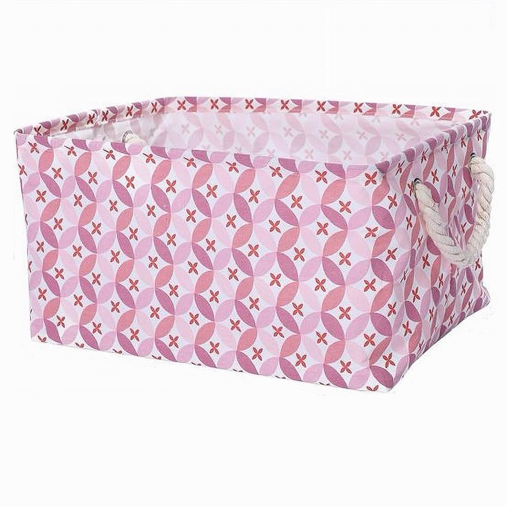 CESTO CONTENITORE PORTABIANCHERIA BUCATO CON MANICI TESSUTO ROSA 43X32X25CM 79207 in Ceste per la biancheria Trade Shop italia - Napoli, commercioVirtuoso.it