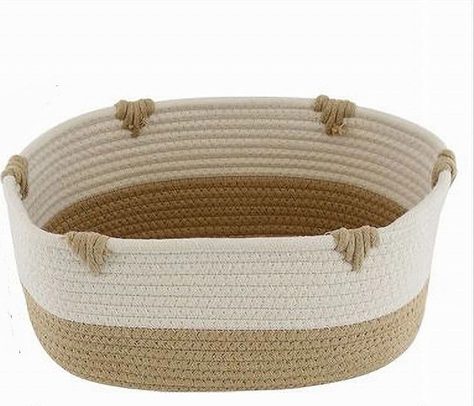 CESTO PORTA BIANCHERIA BICOLORE IN TESSUTO INTRECCIATO CESTINO 30X22X14 CM 10660 in Ceste per la biancheria Trade Shop italia - Napoli, commercioVirtuoso.it