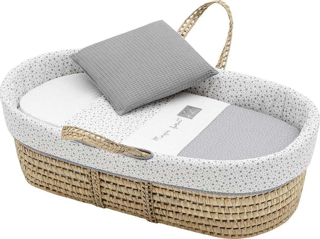 Cestone Palma Foderato Une Forest Grigio 39X80X25 Cm Casa e cucina/Arredamento/Cameretta bambini/Lettini per neonati e bambini/Culle/Culla da trasporto La Casa Del Bebè - Napoli, Commerciovirtuoso.it