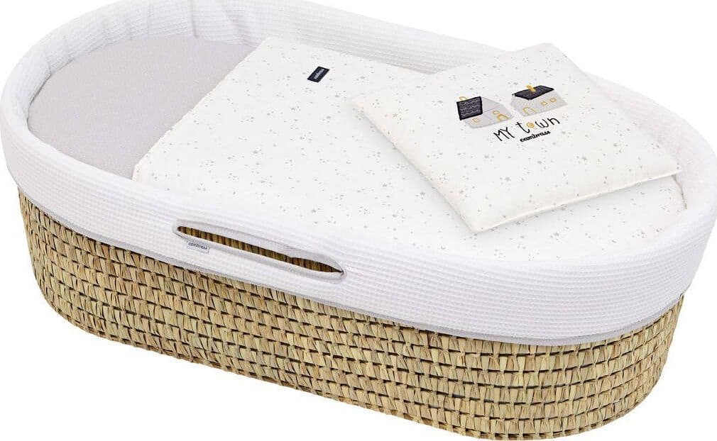Cestone Palma Foderato Une Sky Grigio 39X80X25 Cm Casa e cucina/Arredamento/Cameretta bambini/Lettini per neonati e bambini/Culle/Culla da trasporto La Casa Del Bebè - Napoli, Commerciovirtuoso.it