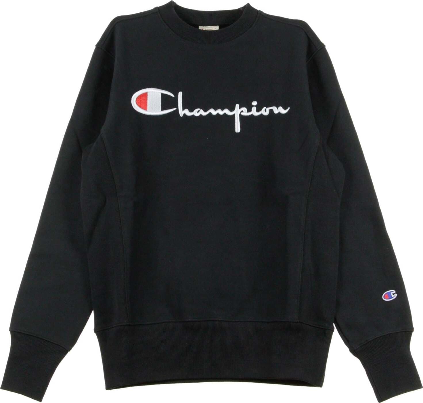 CHAMPION-Felpa-Girocollo-Uomo-Crewneck-Sweatshirt-Black-da-uomo