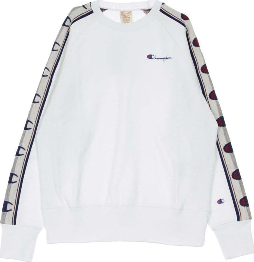CHAMPION-Felpa-Girocollo-Uomo-Crewneck-Sweatshirt-White-da-uomo