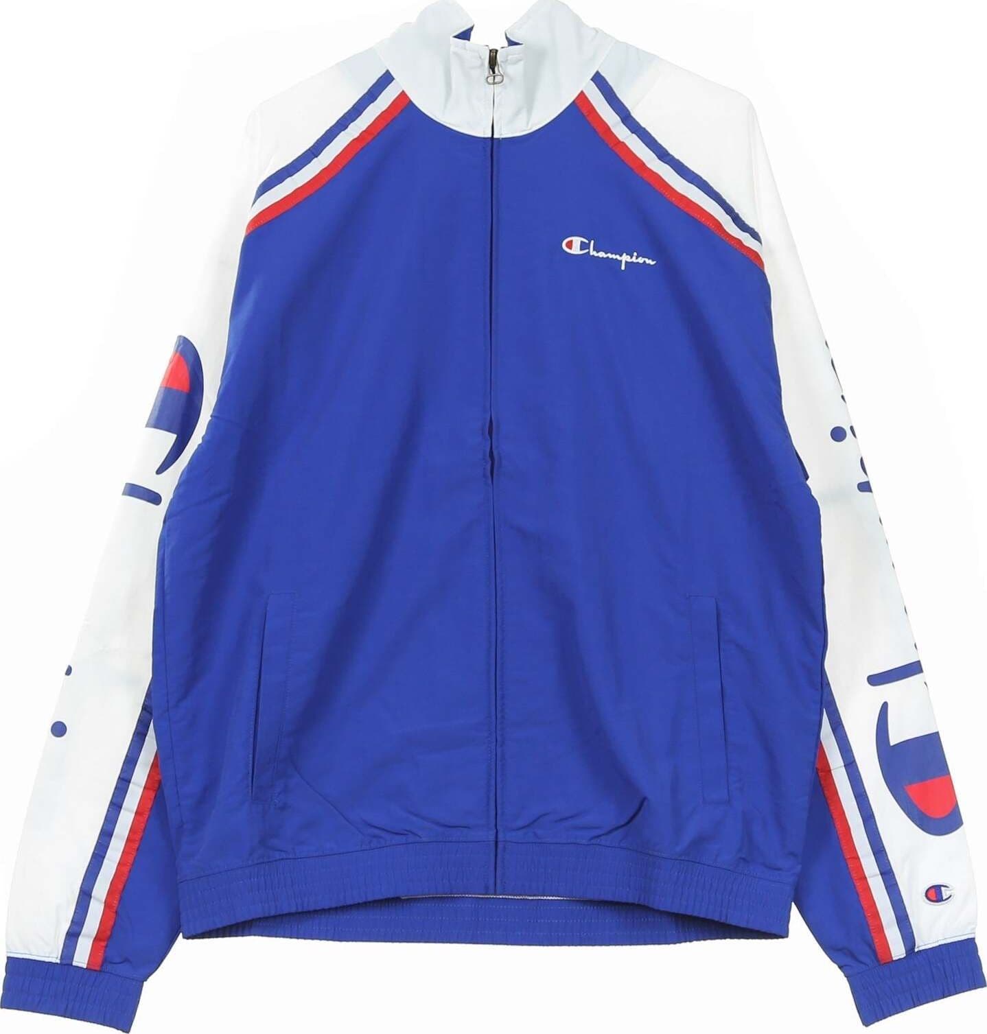 CHAMPION-Giacca-a-Vento-Uomo-Track-Top-Full-Zip-Blue/white-da-uomo