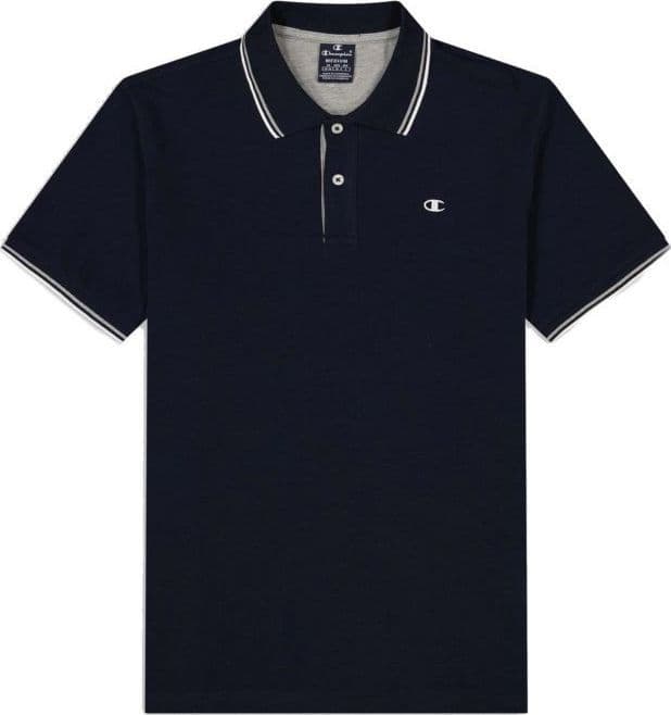 Champion-Legacy-Polo-Gallery-Light-Cotton-piqué-C-Logo,-Blu-Marino,-Uomo