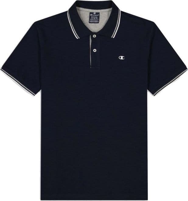 Champion-Legacy-Polo-Gallery-Light-Cotton-piqué-C-Logo,-Blu-Marino,-Uomo