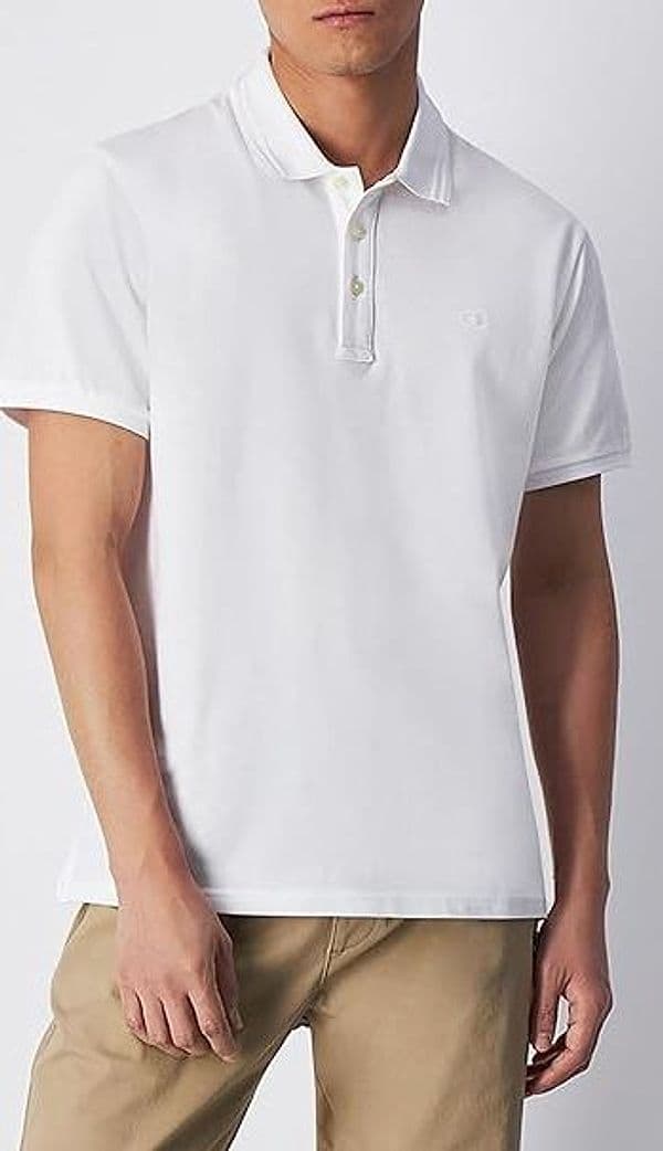 Champion-Light-Cotton-Pique-gr.175-100%Cotton-con-logo,-Bianco,-Uomo