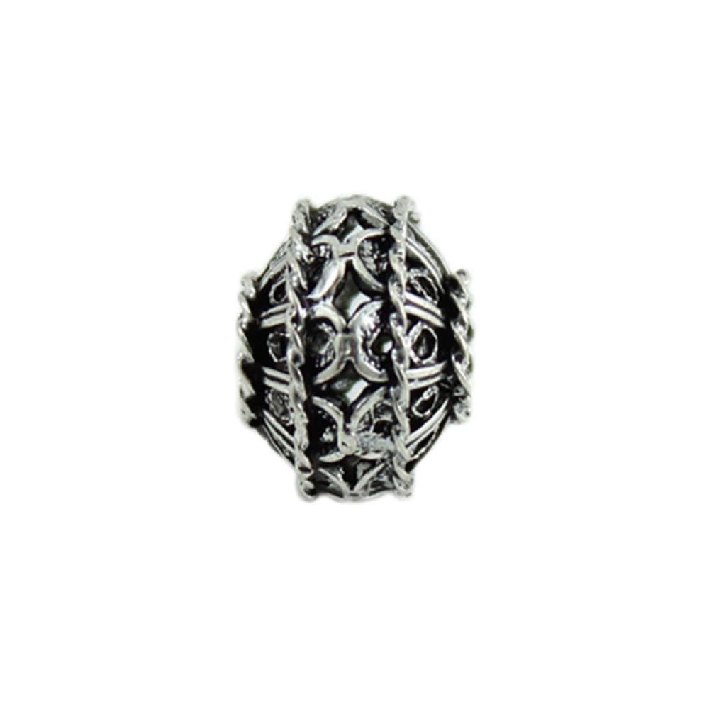Charm in argento brunito bottone filigrana sarda per bracciale base Filu & Trama in Bead Charm Gioielleria Saba - Dolianova, commercioVirtuoso.it